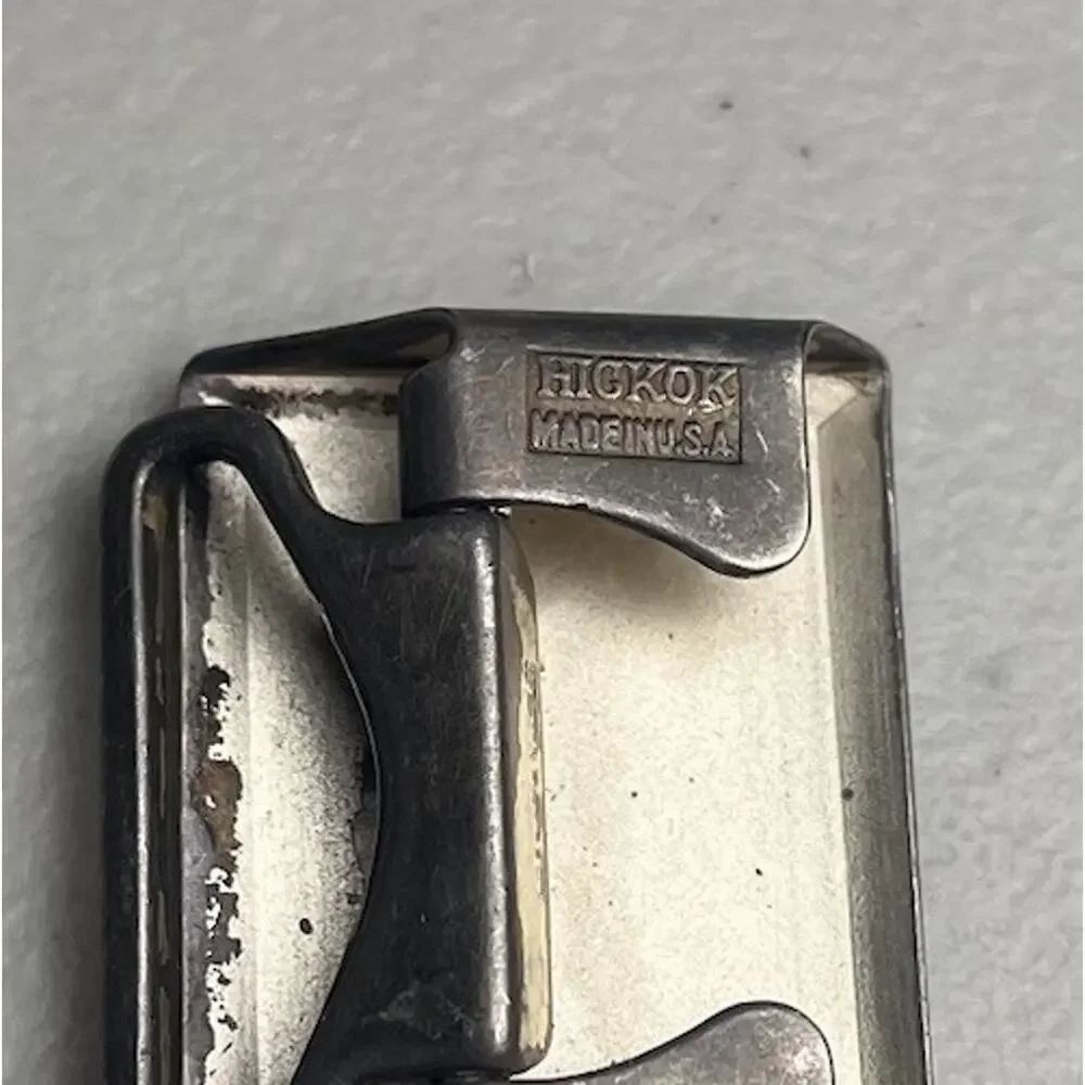 Vintage Hickok Belt Buckle G Hickok Plate Silver Tonen 1